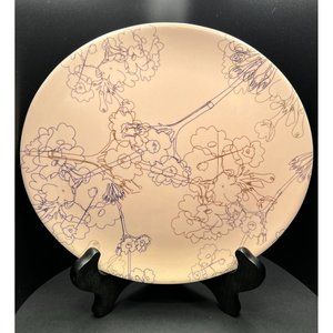 Independent Studies Melamine Oval Plates Pinkish Abstract Lunch Salad Set of 2